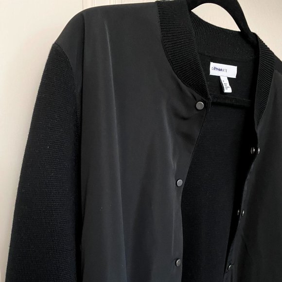 NWOT Calibrate Black Button Front Bomber Jacket (Size M) - Picture 5 of 7